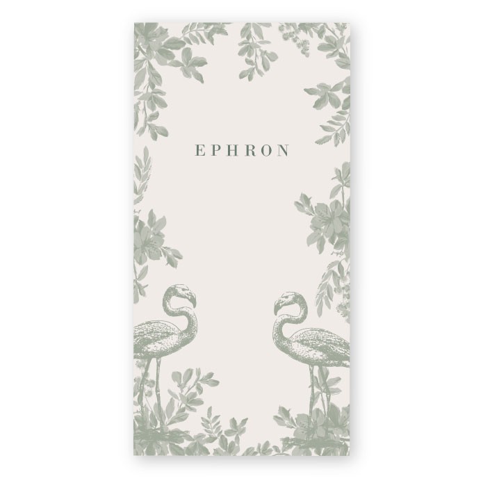 Geboortekaartje vintage bloemen Ephron