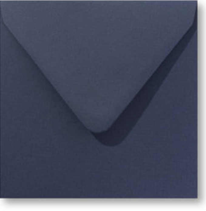 Envelop 14 x 14 cm klassiek marineblauw