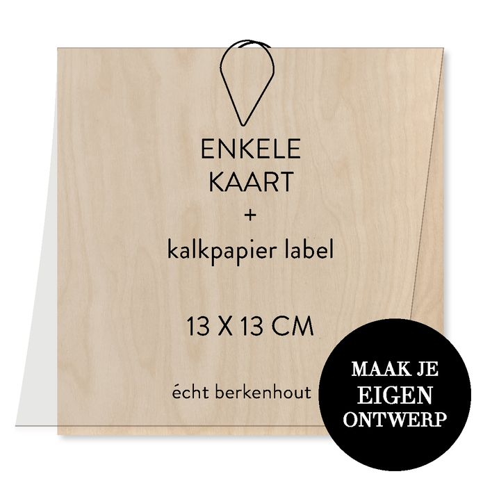 Zelf maken - kalk + hout label vierkant