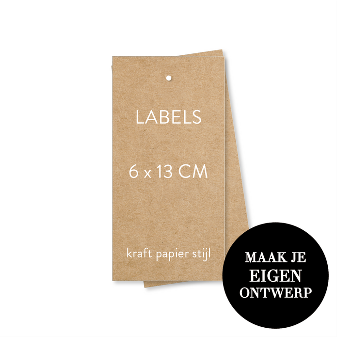Zelf maken - Labels 6 x 13 cm - kraftlook