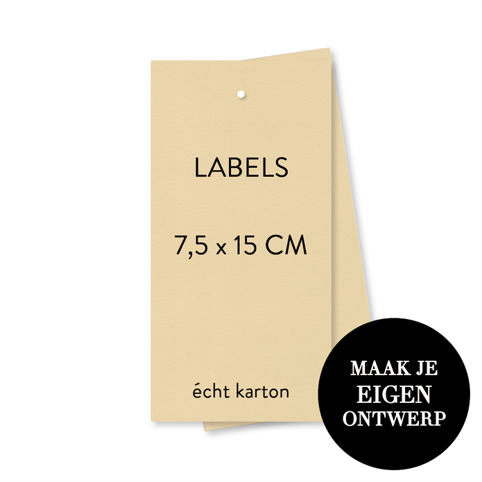 7,5 x 15 cm Labels - naturel karton