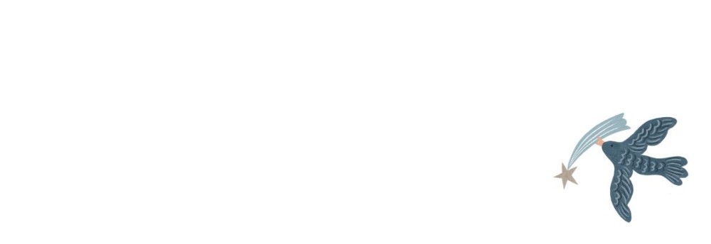 Adresetiket blauw vogeltje