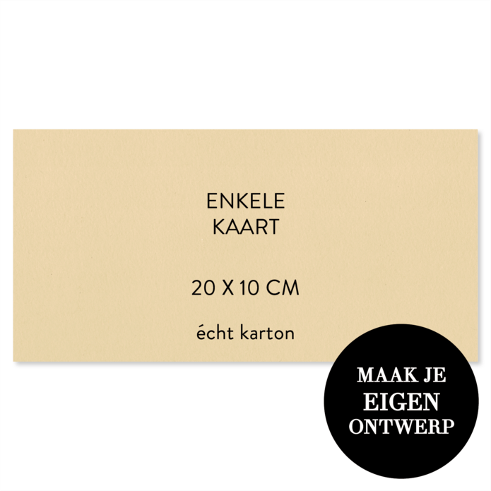 Zelf maken - 20 x 10 cm - naturel karton
