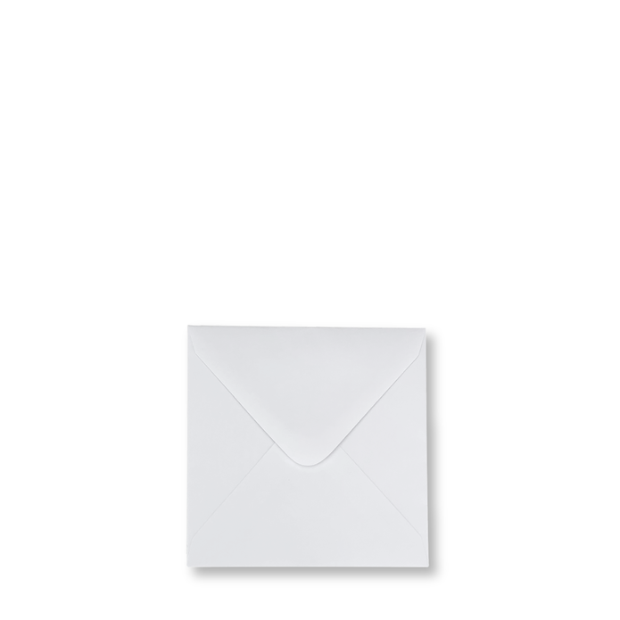 Envelop wit 11 x 11 cm puntklep vierkant