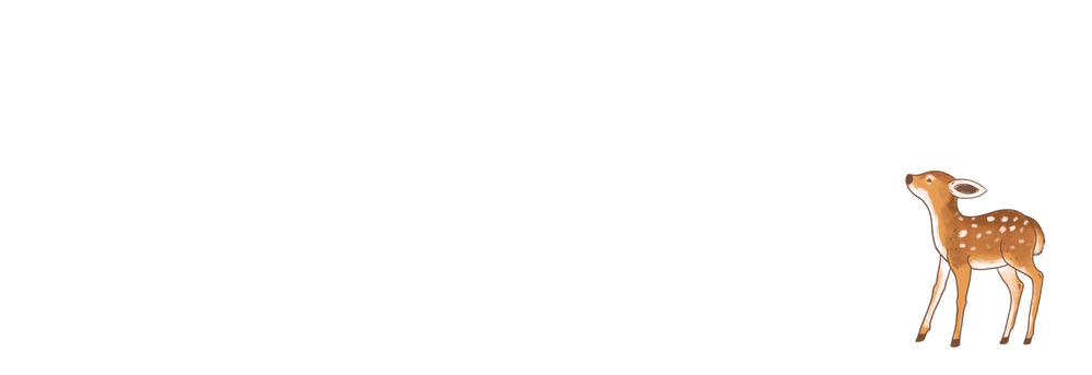 Adresetiket waterverf hertje