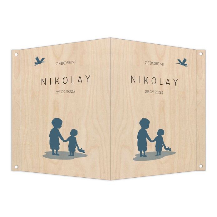 Geboortebord Nikolay houtlook