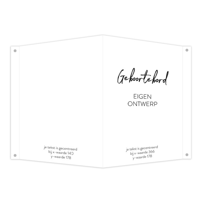 Geboortebord eigen ontwerp