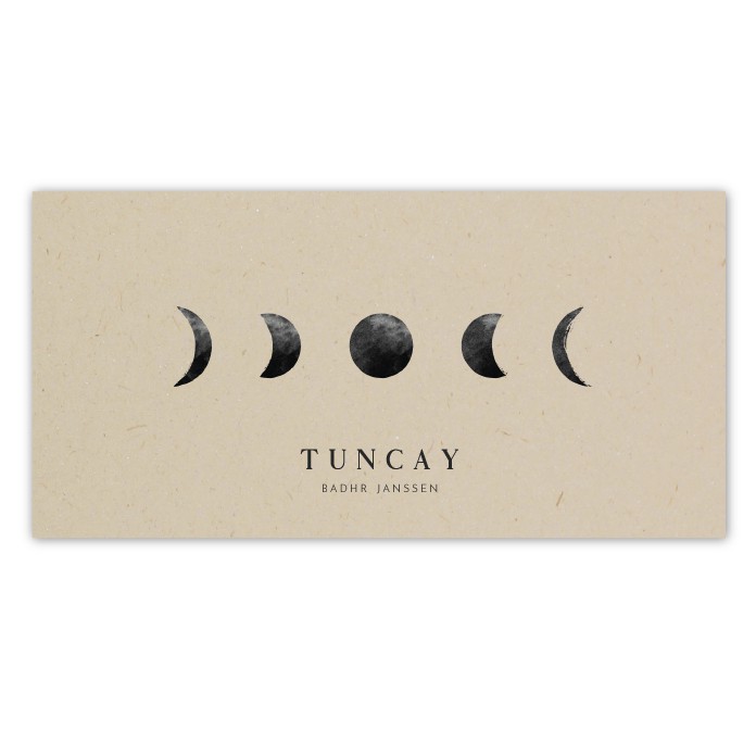 Geboortekaartje duurzaam maan fases Tuncay