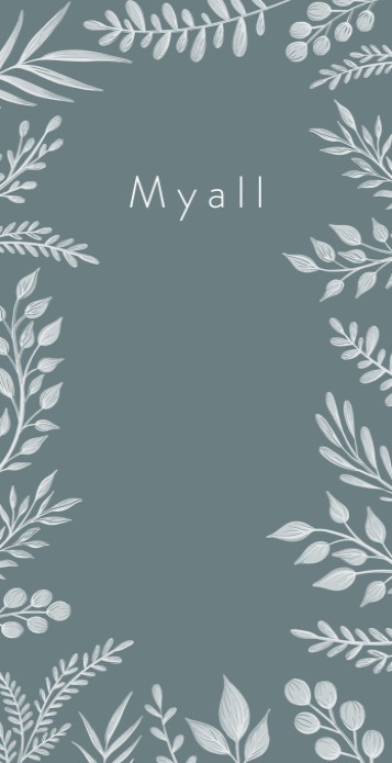 Geboortekaartje botanische takjes Myall
