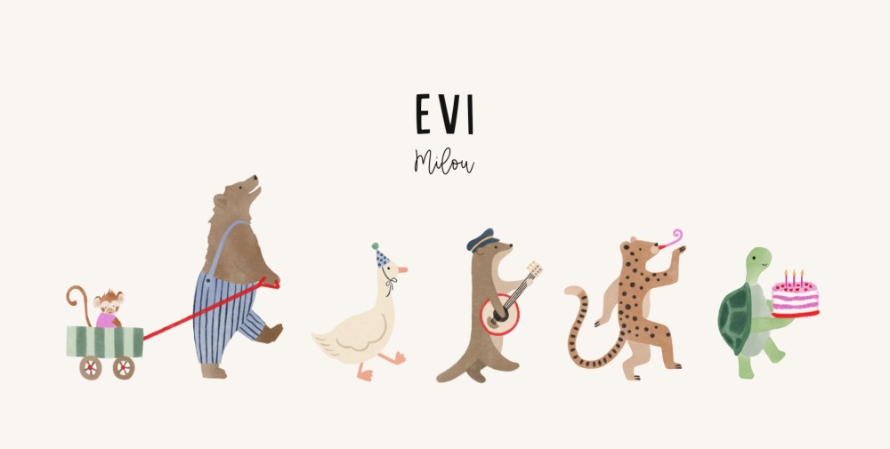 Geboortekaartje Evi Optocht Dubbel - Froukje