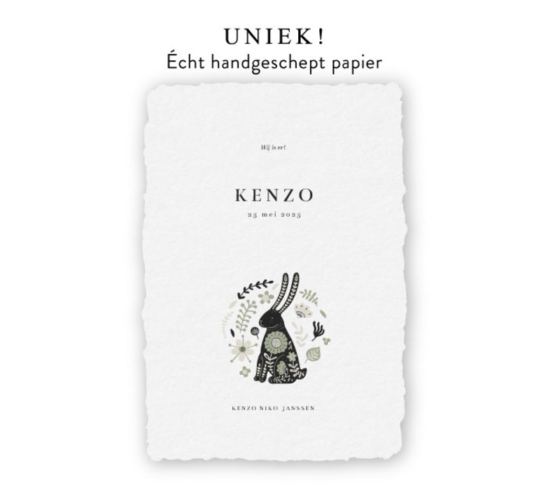 Handgeschept papier Folklore Kenzo