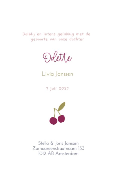kaart achterzijde