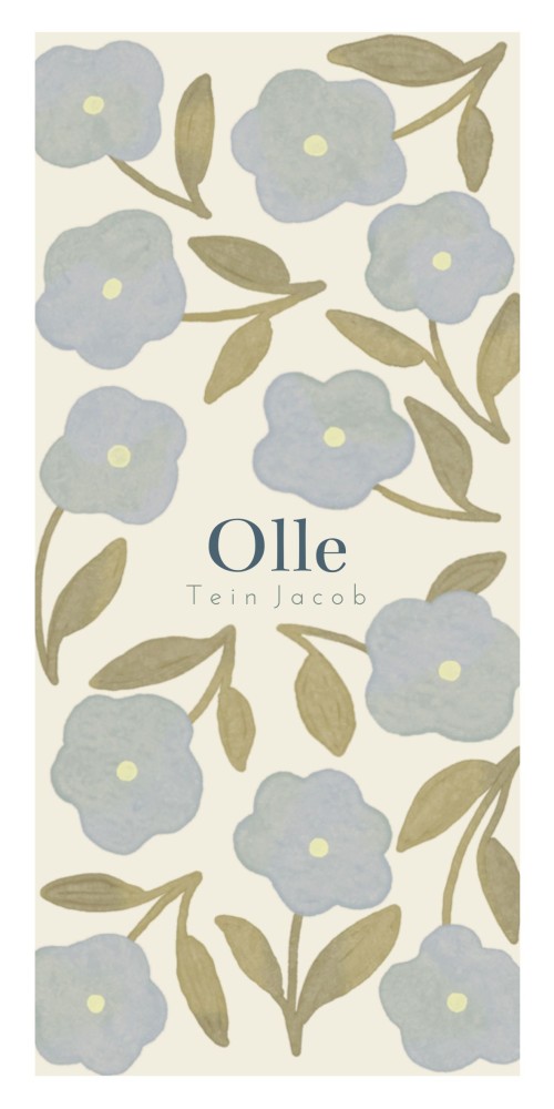 Geboortekaartje Olle waterverf bloemen 10x20 - Froukje
