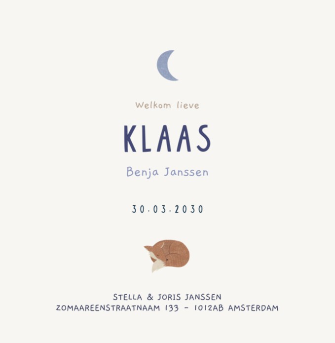 kaart achterzijde