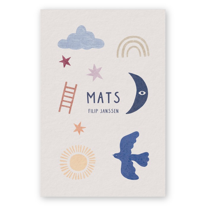 Geboortekaartje symbolen color Mats - Froukje den Nijs