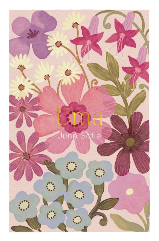 Geboortekaartje Uma waterverf bloemen - Froukje den Nijs