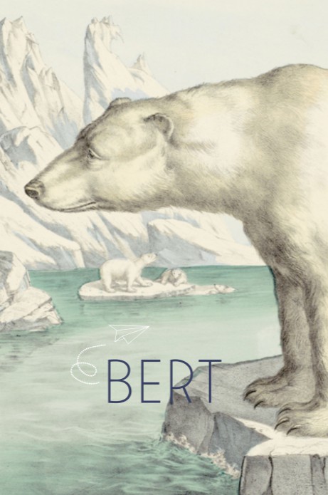 Geboortekaartje vintage ijsbeer Bert