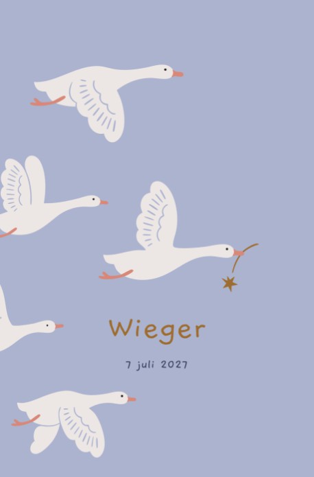 Geboortekaartje Wieger Vliegende Ganzen 10x15