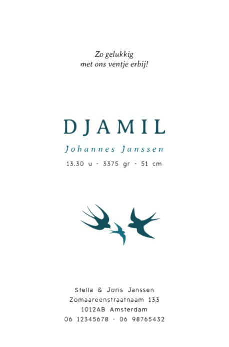 kaart achterzijde