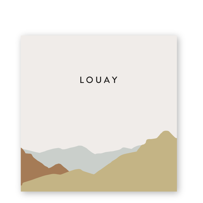 Geboortekaartje abstracte bergen Louay