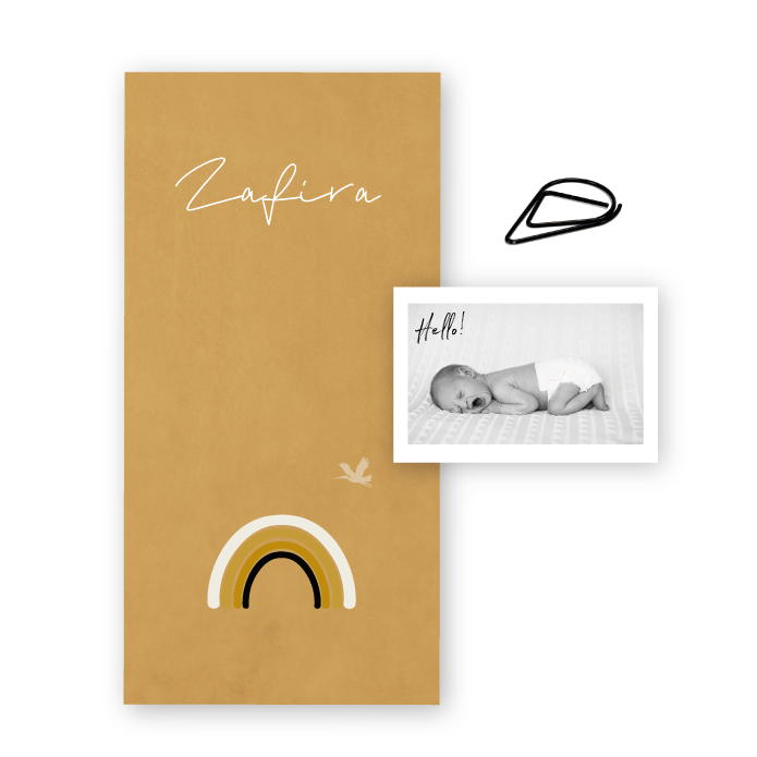 Minikaartje - Extra label foto van je baby