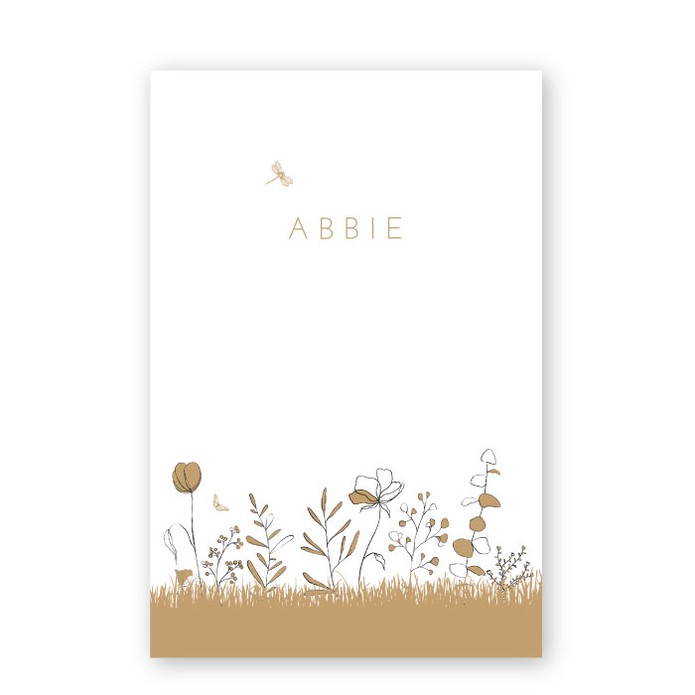 geboortekaartje-getekende-bloemen-abbie