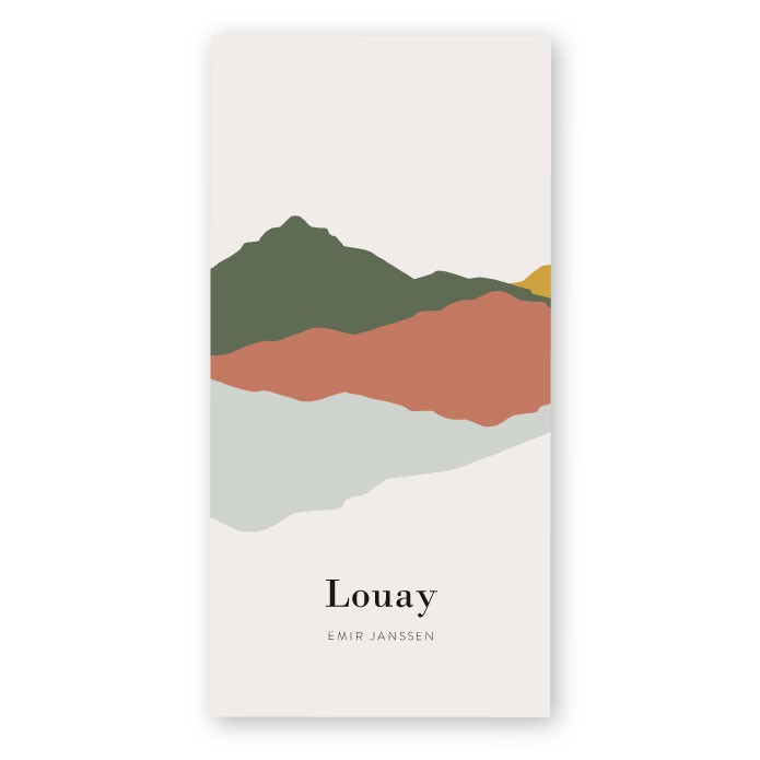 Geboortekaartje Louay moderne bergen