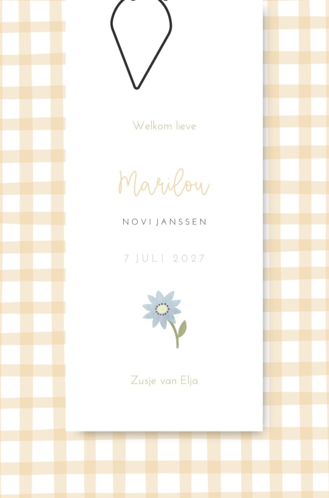Geboortekaartje Marilou Ruitje Label - Froukje