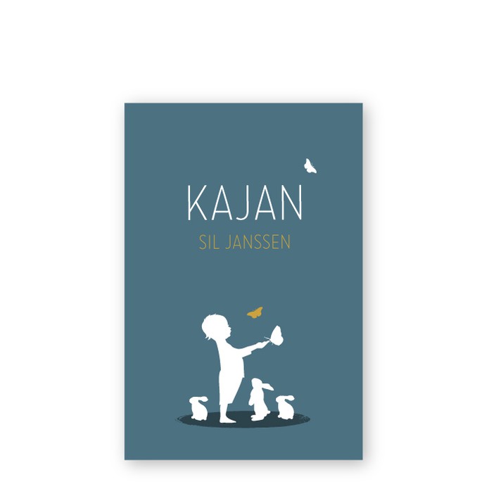 babykaart jongen silhouet dieren