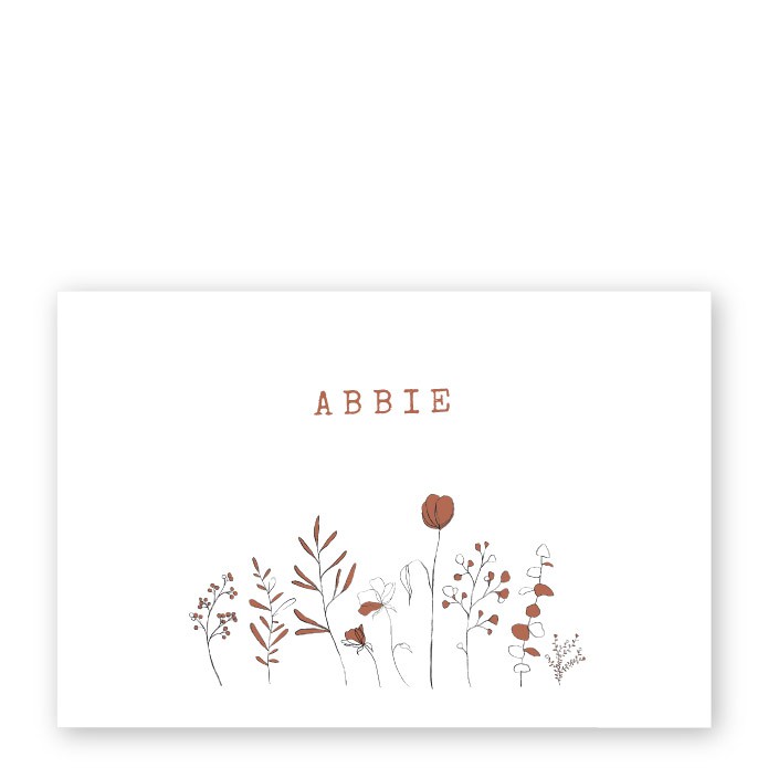 Geboortekaartje bloemetjes Abbie
