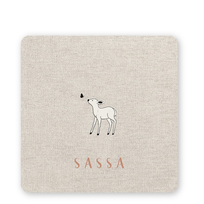 Geboortekaartje lief hertje Sassa