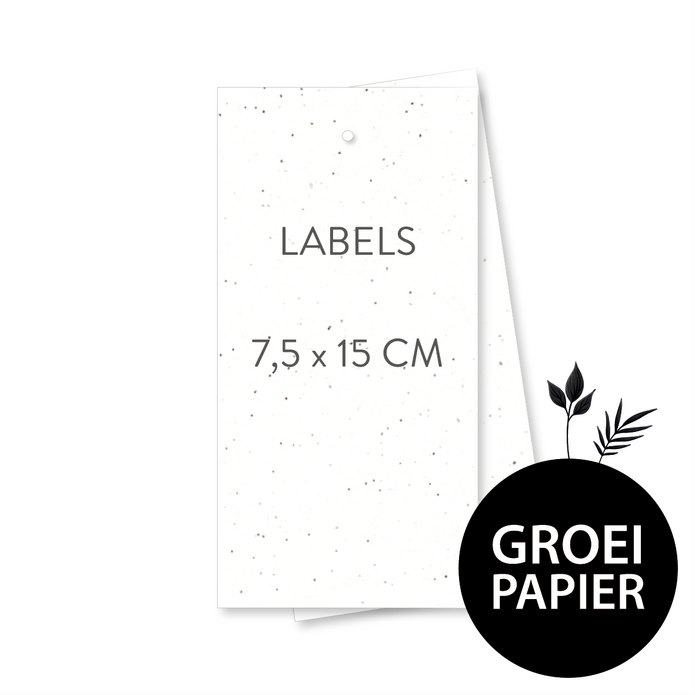 Zelf maken - 7,5 x 15 labels - groeipapier