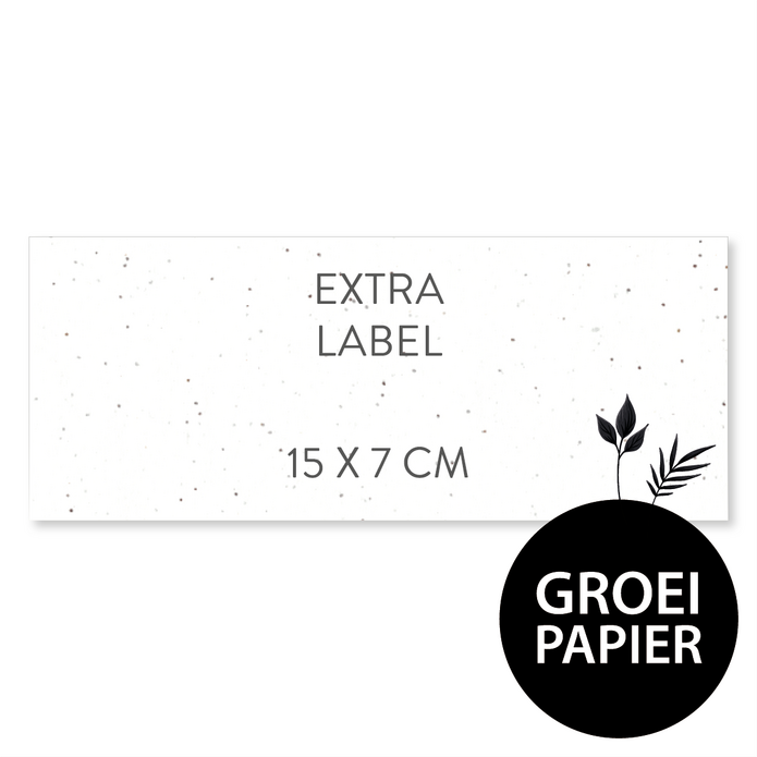 Zelf maken - 15 x 7 cm label - groeipapier