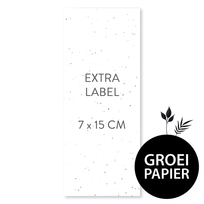 Zelf maken - 7 x 15 cm label - groeipapier