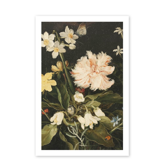 Poster Stilleven bloemen in glas