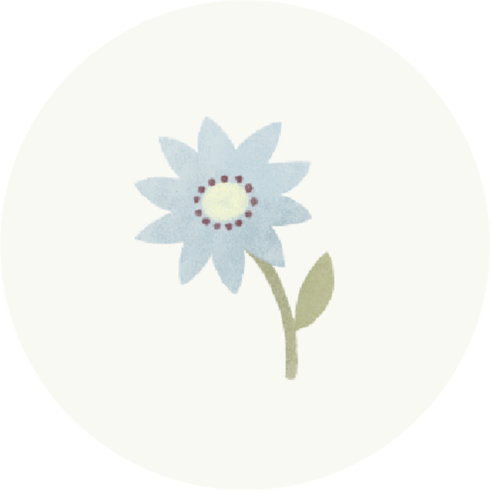 Sluitsticker bloemetje waterverf