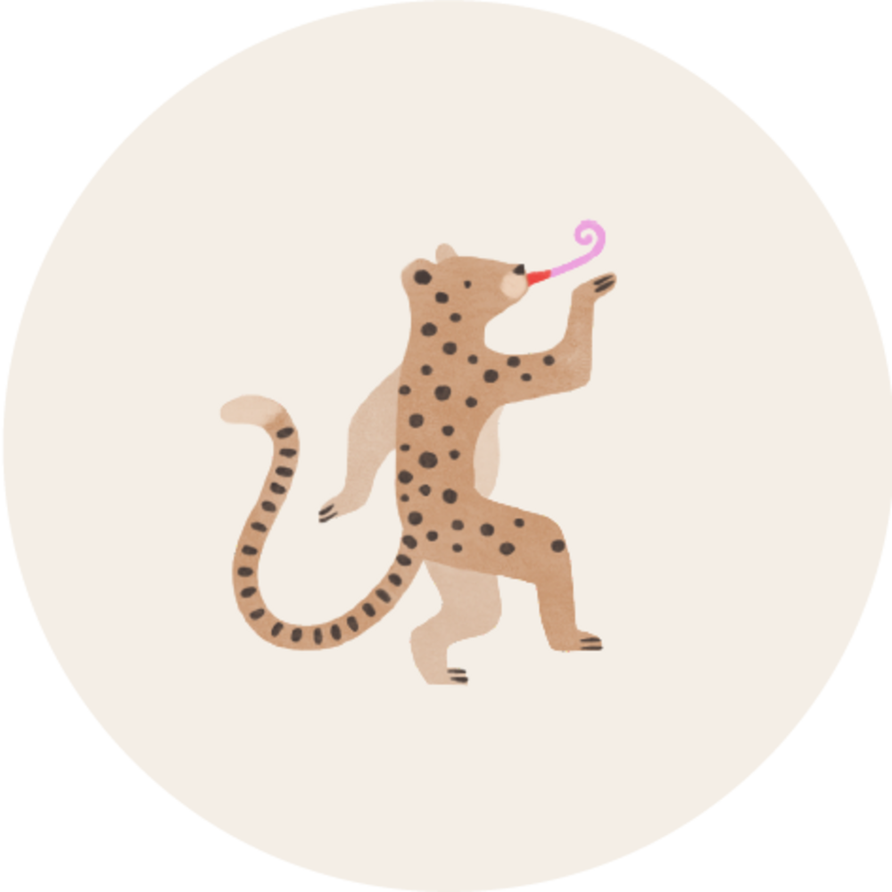 Sluitsticker luipaardje roze