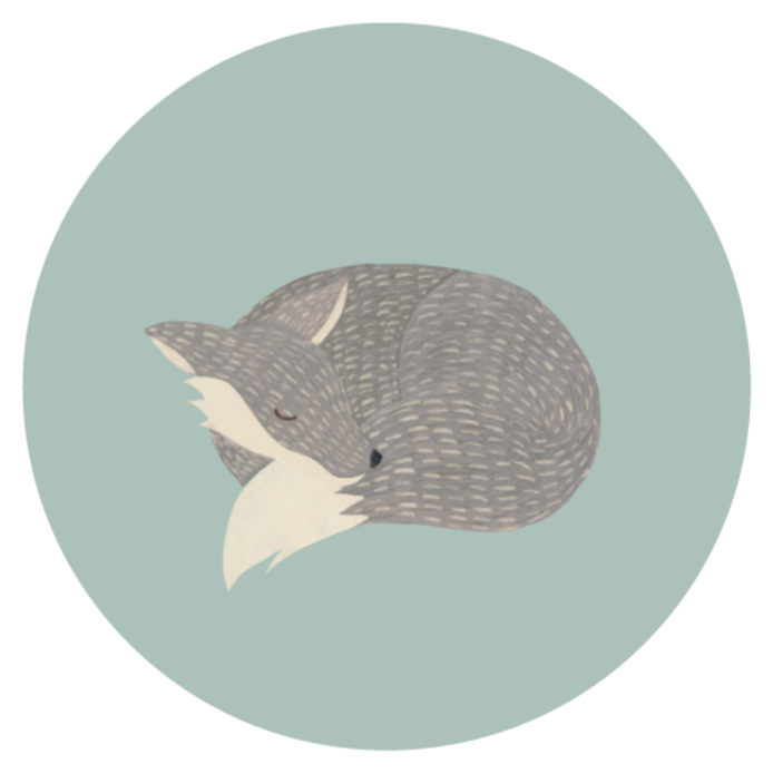 Sluitsticker vosje groen