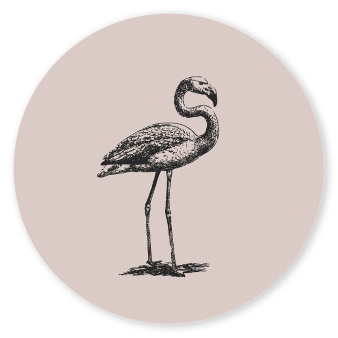 Sluitsticker flamingo Jente