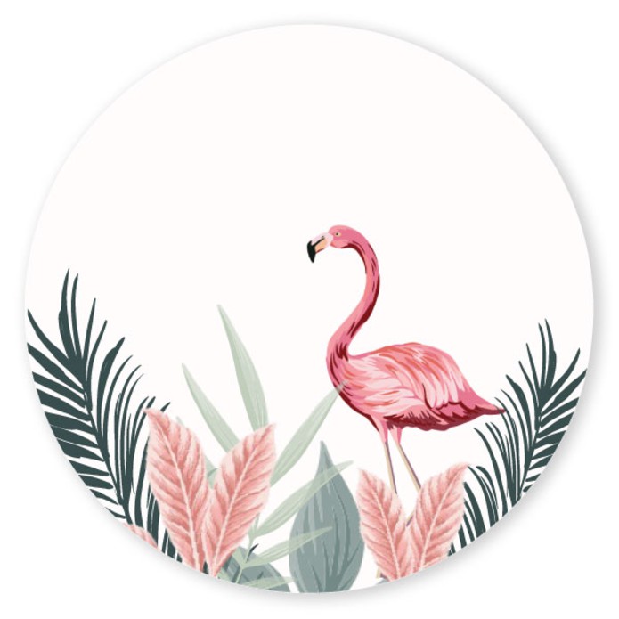 Sluitsticker jungle flamingo Noor