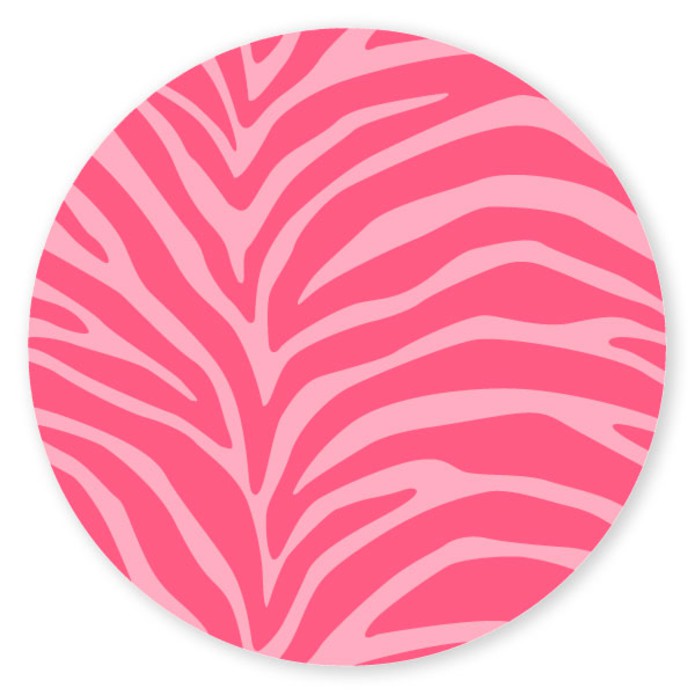 Sluitsticker zebraprint roze voor