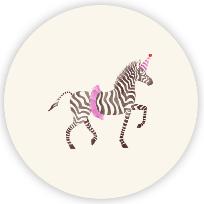 Sluitsticker zebra