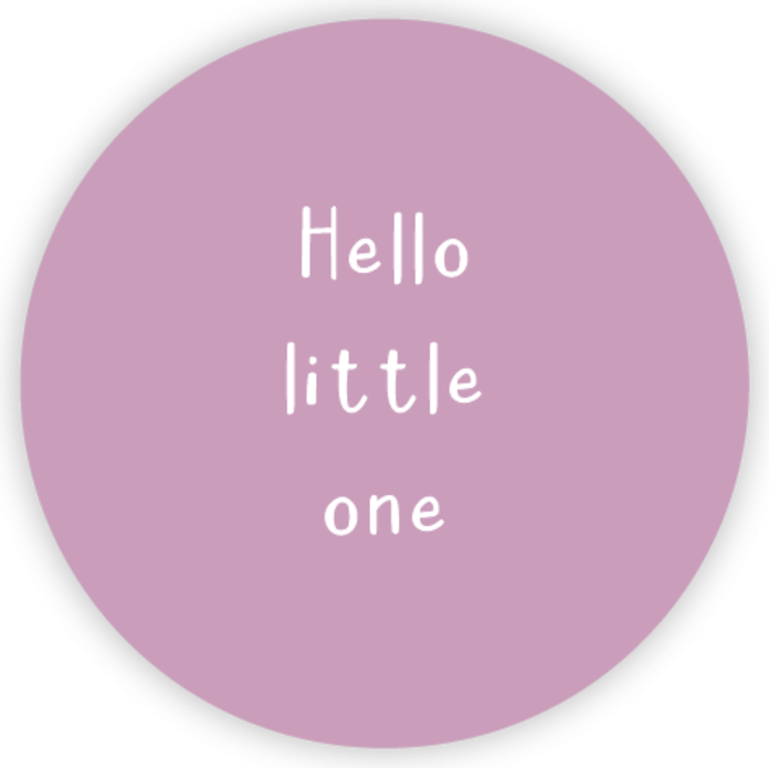 Sluitsticker hello little one