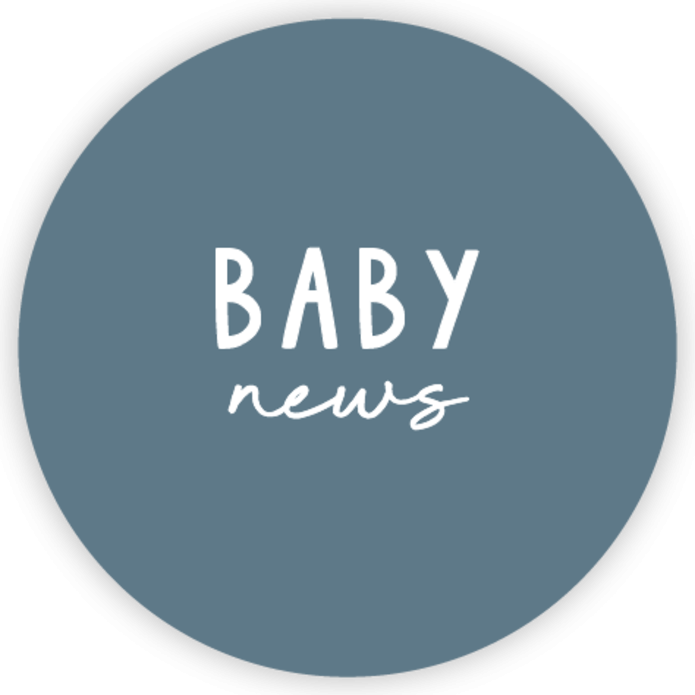 Sluitsticker baby news blauw