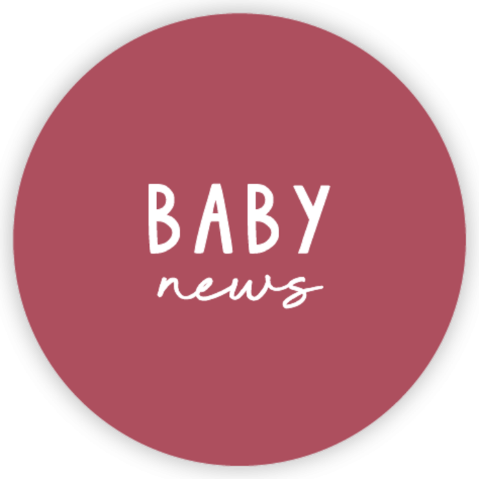 Sluitsticker baby news rood