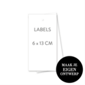 6 x 13 cm labels - papier