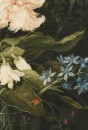 Geboortekaartje label splitpen bloemen Frances achter