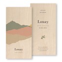 Geboortekaartje houten abstract bergen Louay