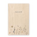 Geboortekaartje-hout-jacek