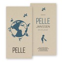 Geboortekaartjes-duurzaam-naturel-kraft-wereldbol-pelle